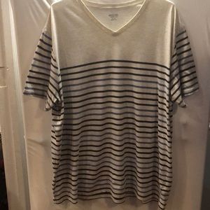 Mossimo Supply Co Striped VNeck Short Sleeve Tee